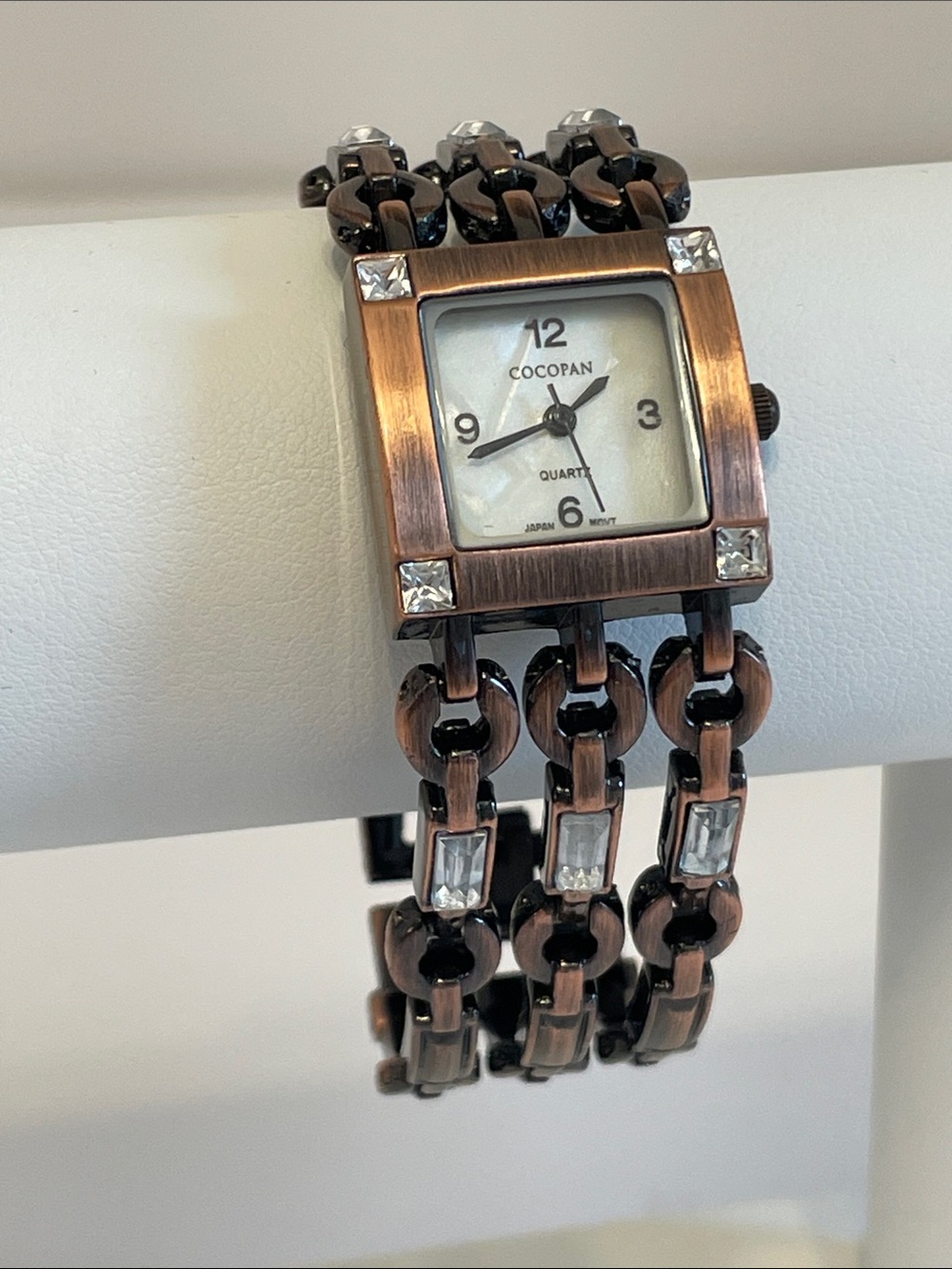 Cocopan Copper-Tone Quartz Watch With Multi-Strand Bracelet Band